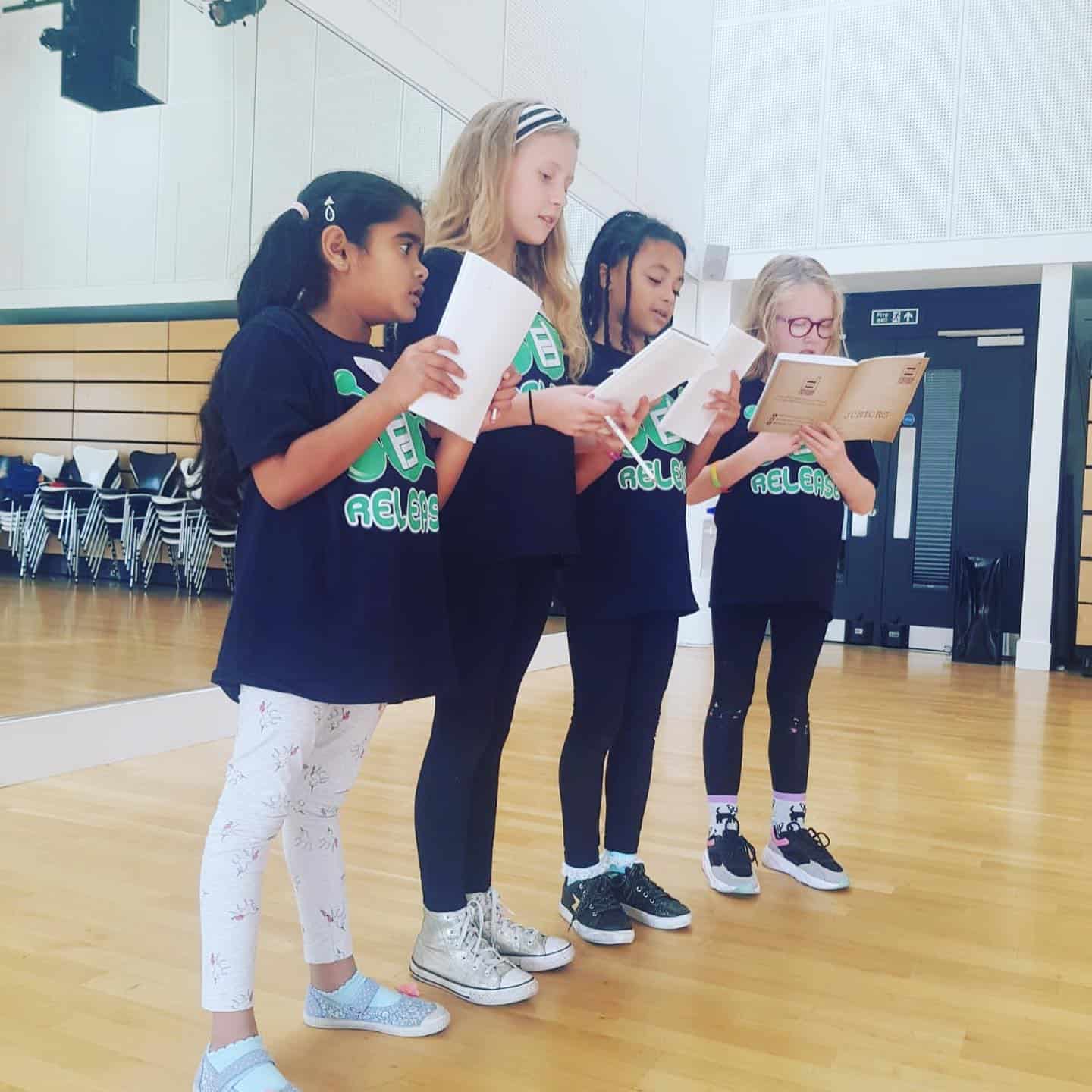 learners in a group preforming